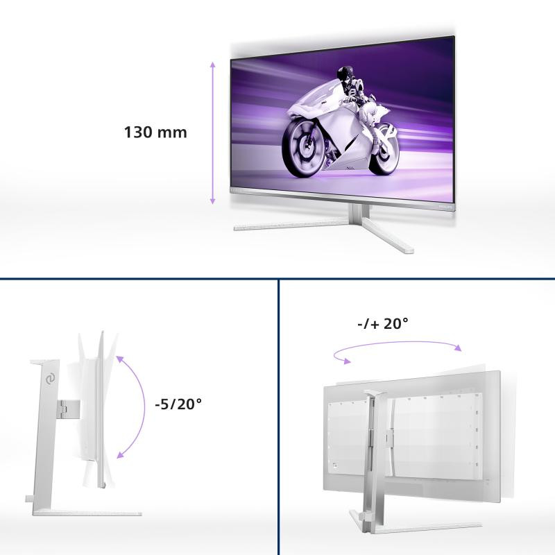Monitor Consumer Philips Evnia 8000 27M2N8500/00, 27", 2560 x 1440 pixeli, White, 2 ani Garantie - imaginea 1