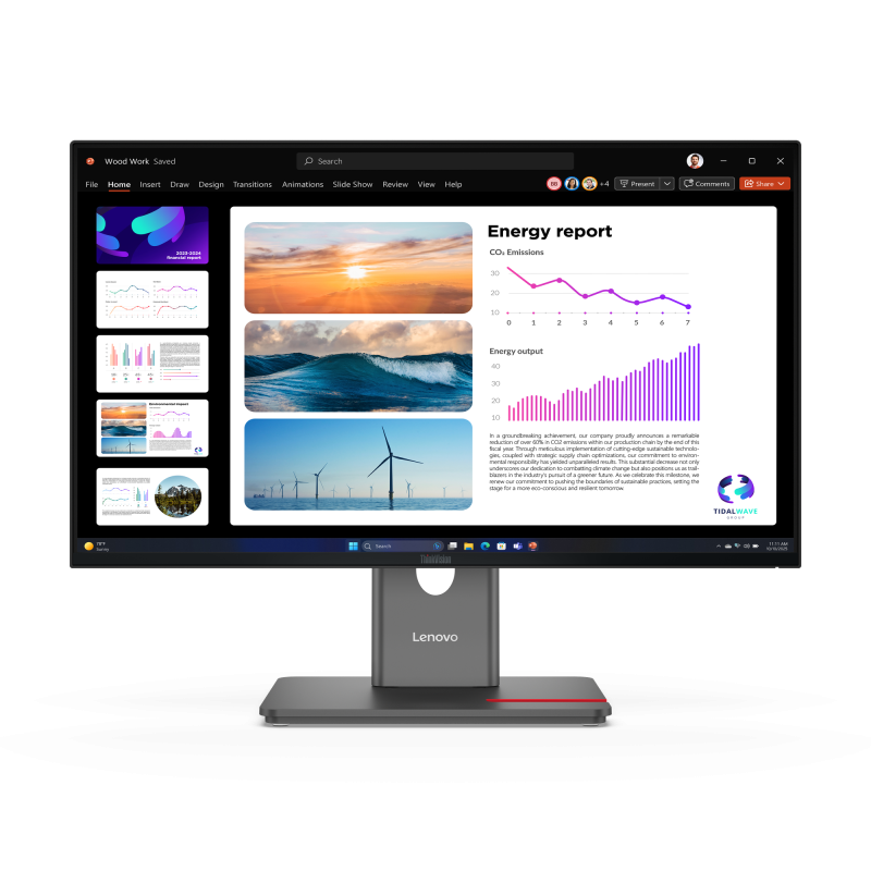 Monitor Consumer Lenovo ThinkVision P24Q-40, 23.8", 2560 x 1440 pixeli, Black, 3 ani Garantie - imaginea 1