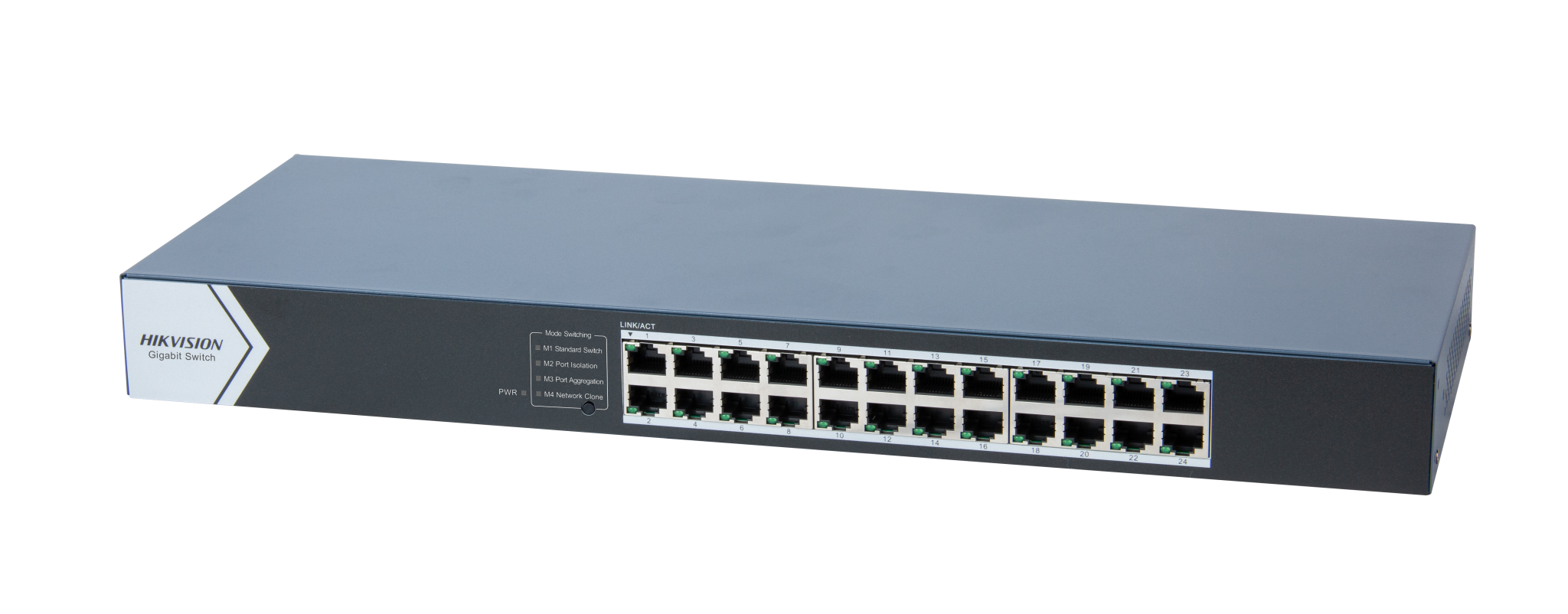 24-Port Gigabit Switch Hikvision DS-3E0524-E(C) 24 × 10/100/1000 Mbps RJ45 Port Easy Plug-and-Play Installation Rack-Mounting Rugged Metal Case - imaginea 1