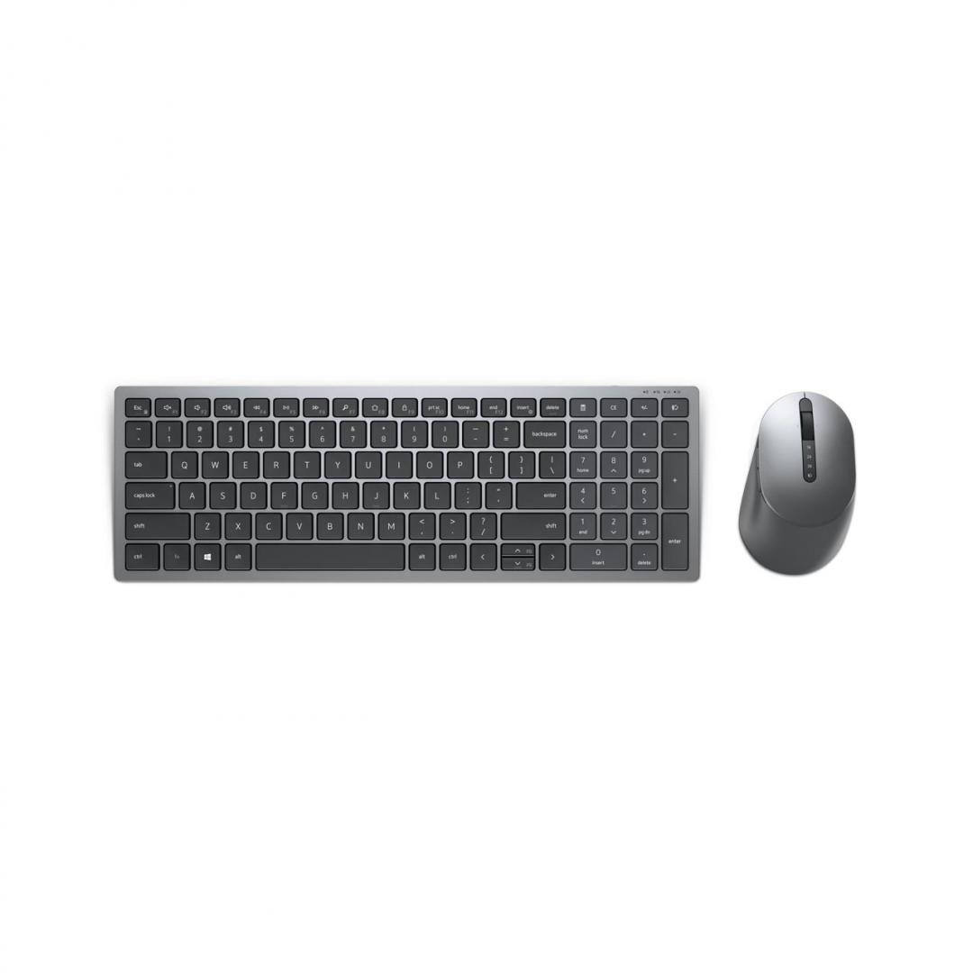 Kit Wireless tastatura si mouse Dell KM7120W, taste numerice, Gri - imaginea 1