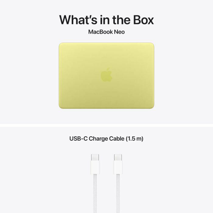 MacBook Neo 13" Retina/Apple A18 Pro (CPU 6-core, GPU 5-core, NeuralEngine16-core)/8GB/512GB - Touch ID - Citrus - INT KB (No Adapter) - 2026 - imaginea 3