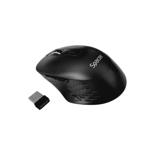 Mouse Wireless SPACER SPMO-WS02-BT, 1600 dpi, Negru - imaginea 1