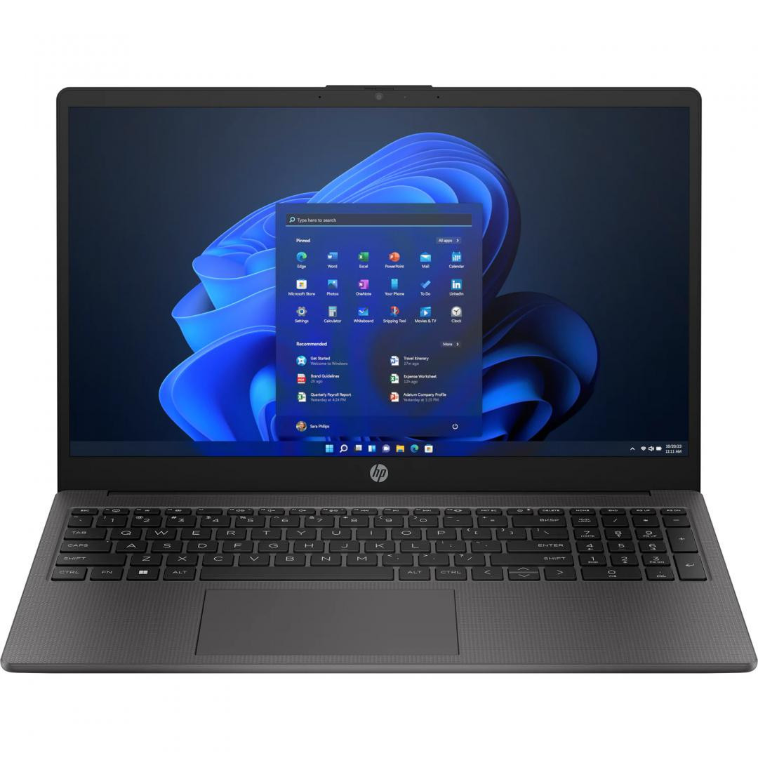 Laptop HP 255R G10, 15.6 inch FHD (1920x1080) Anti-Glare LED SVA Narrow Bazel uslim 250 nits, AMD Ryzen 3 7335U Quad Core (3.0GHz, up to 4.3GHz, 8MB), video integrat AMD Radeon Graphics, RAM 8GB DDR5 4800MHz (1x8GB), SSD 512GB PCIe NVMe, no ODD, Boxe stereo integrate, Webcam HD, WLAN Realtek - imaginea 1
