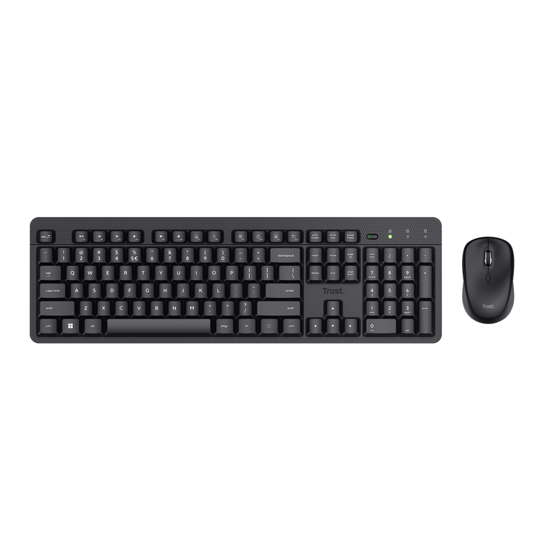 Kit Wired tastatura si mouse Trust Ody II, taste numerice, negru - imaginea 1