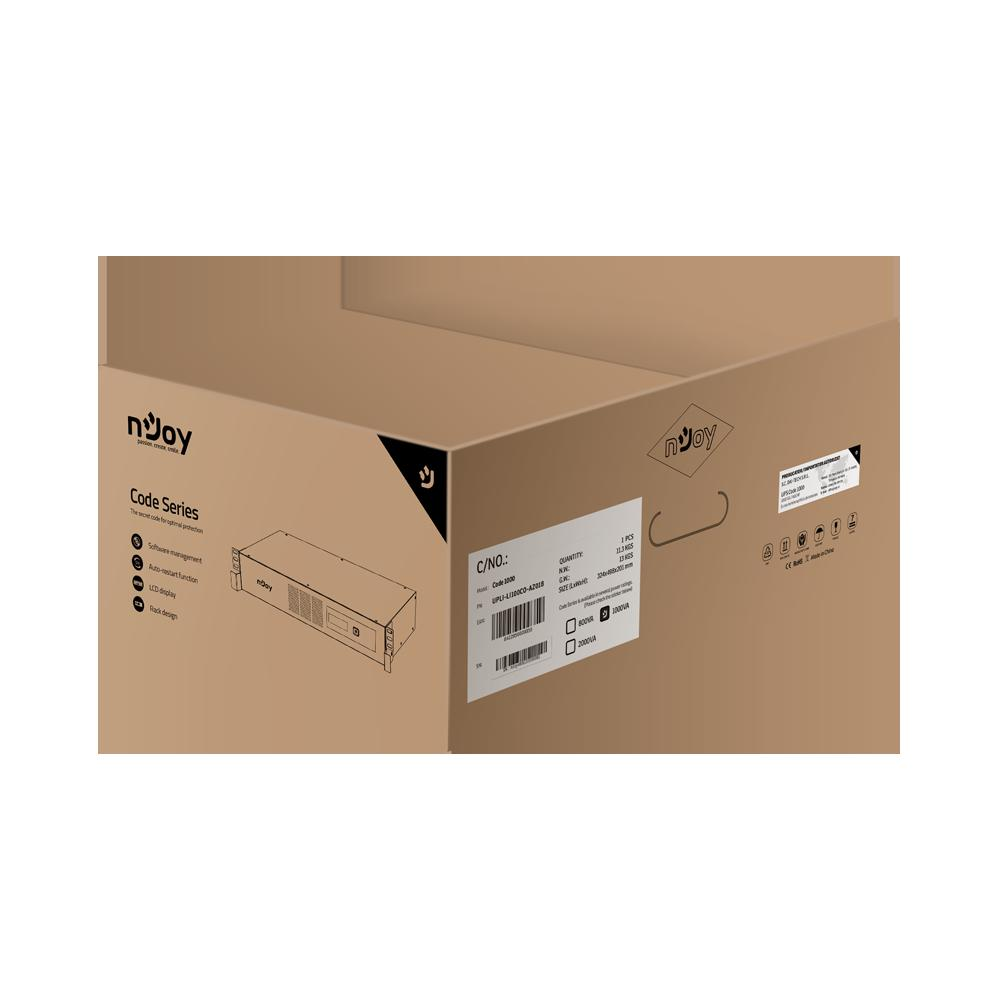 UPS nJoy Code 1000, 600W, LCD, USB, Rackmount 2U - imaginea 4