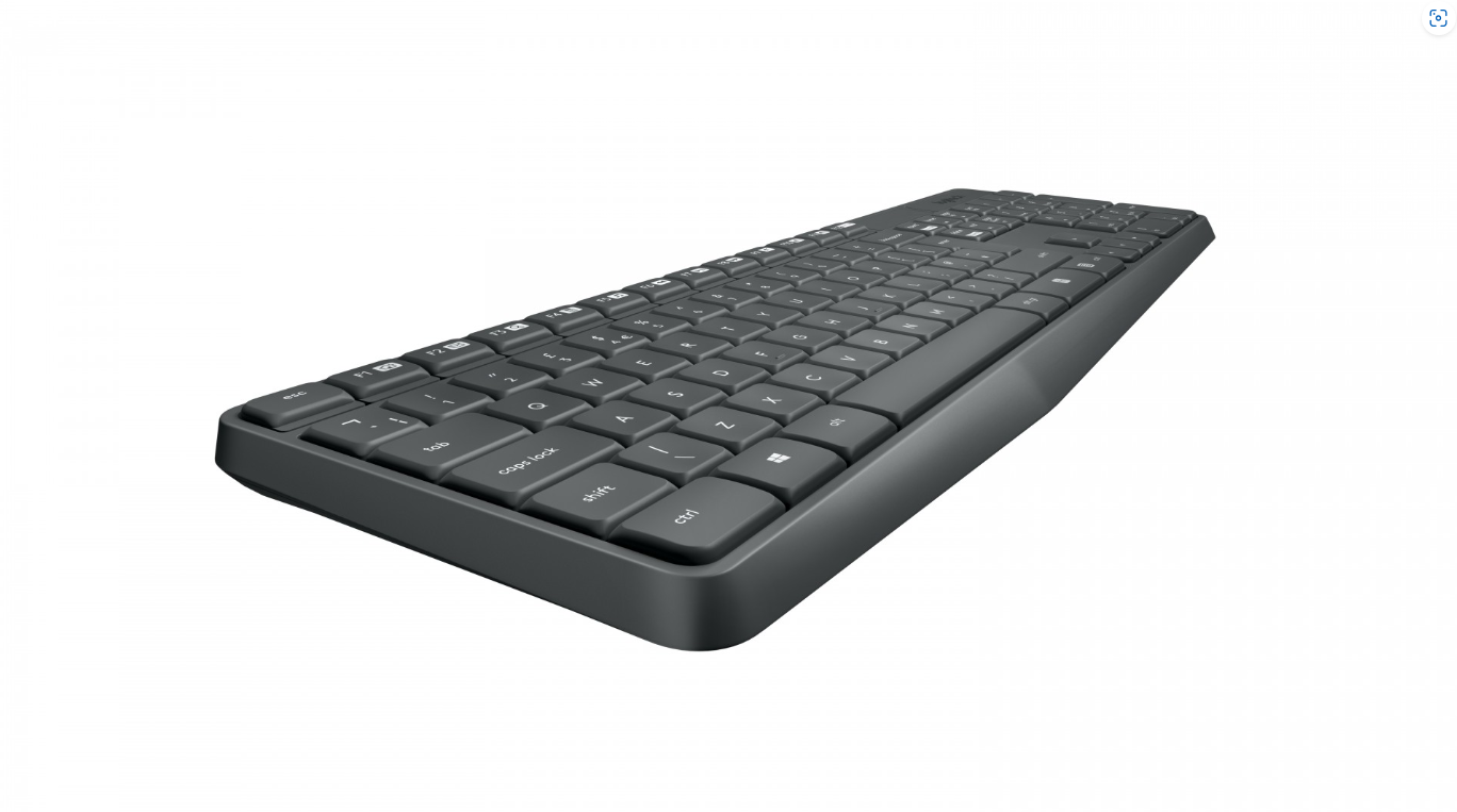 Kit wireless tastatura si mouse Logitech MK235, taste numerice, gri - imaginea 2