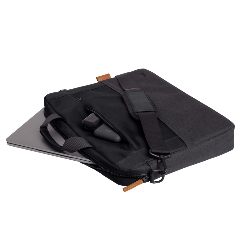 Geanta laptop Trust Lisboa, neagra, 2 ani garantie - imaginea 4