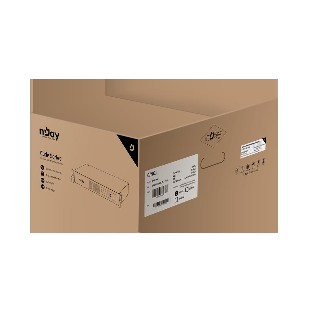 UPS NJOY Code 800, 480W, LCD, USB, Rackmount 2U - imaginea 4