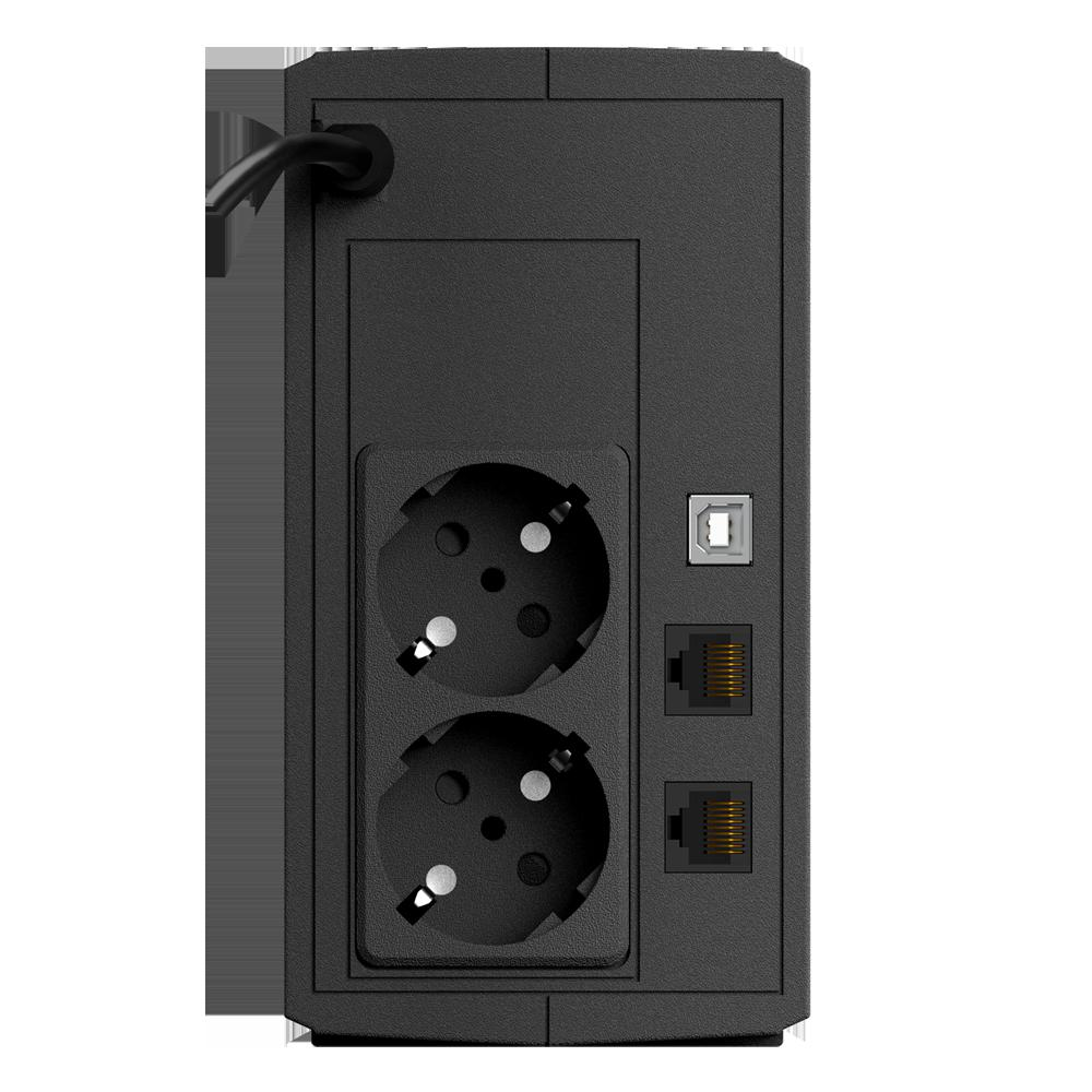 UPS NJOY Keen 600, 600 VA/360W, Line-interactive, 2 Prize Schuko cu Protectie, Repornire Automata, Reglaj Automat al Tensiunii - imaginea 2