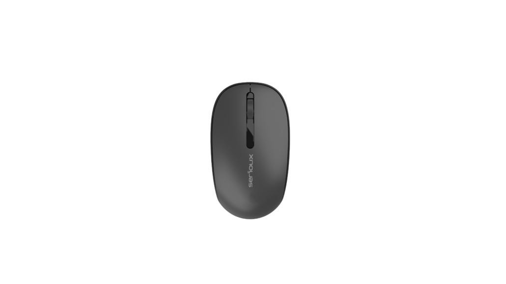 Mouse Serioux Spark 215 Wireless Negru, Senzor: Optic, DPI: 1000, conexiune: Dongle USB 2,4 GHz, banda de frecventa: 2,4 GHz, click silentios, alimentare: 1 baterie AA inclusa, 1,5 V, cerințe OS: Win, Mac, Vista - imaginea 1