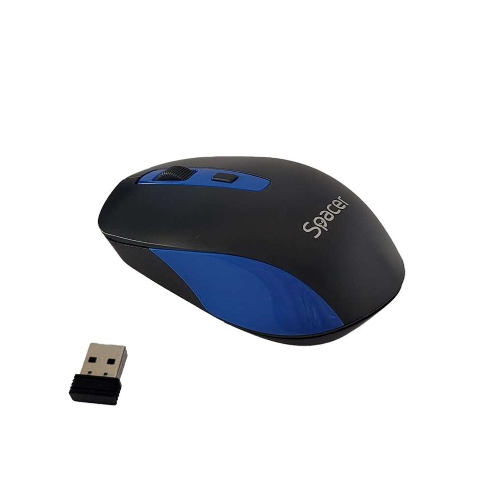 Mouse Wireless SPACER SPMO-WS01-BKBL, 1600 dpi, Multicolor - imaginea 1