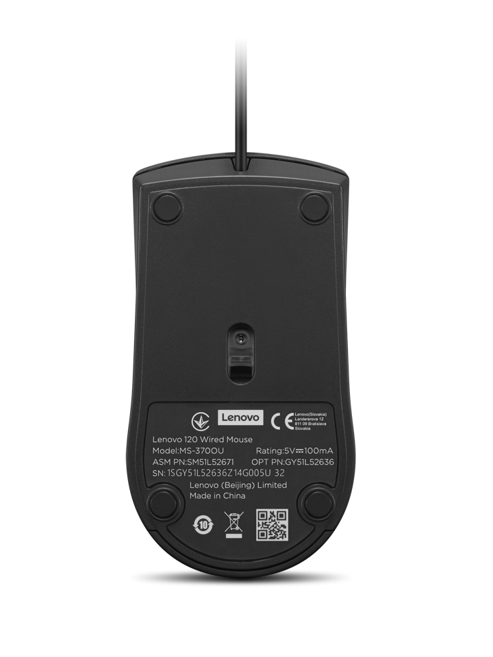 Mouse LENOVO 120, 1600 dpi, Negru - imaginea 2