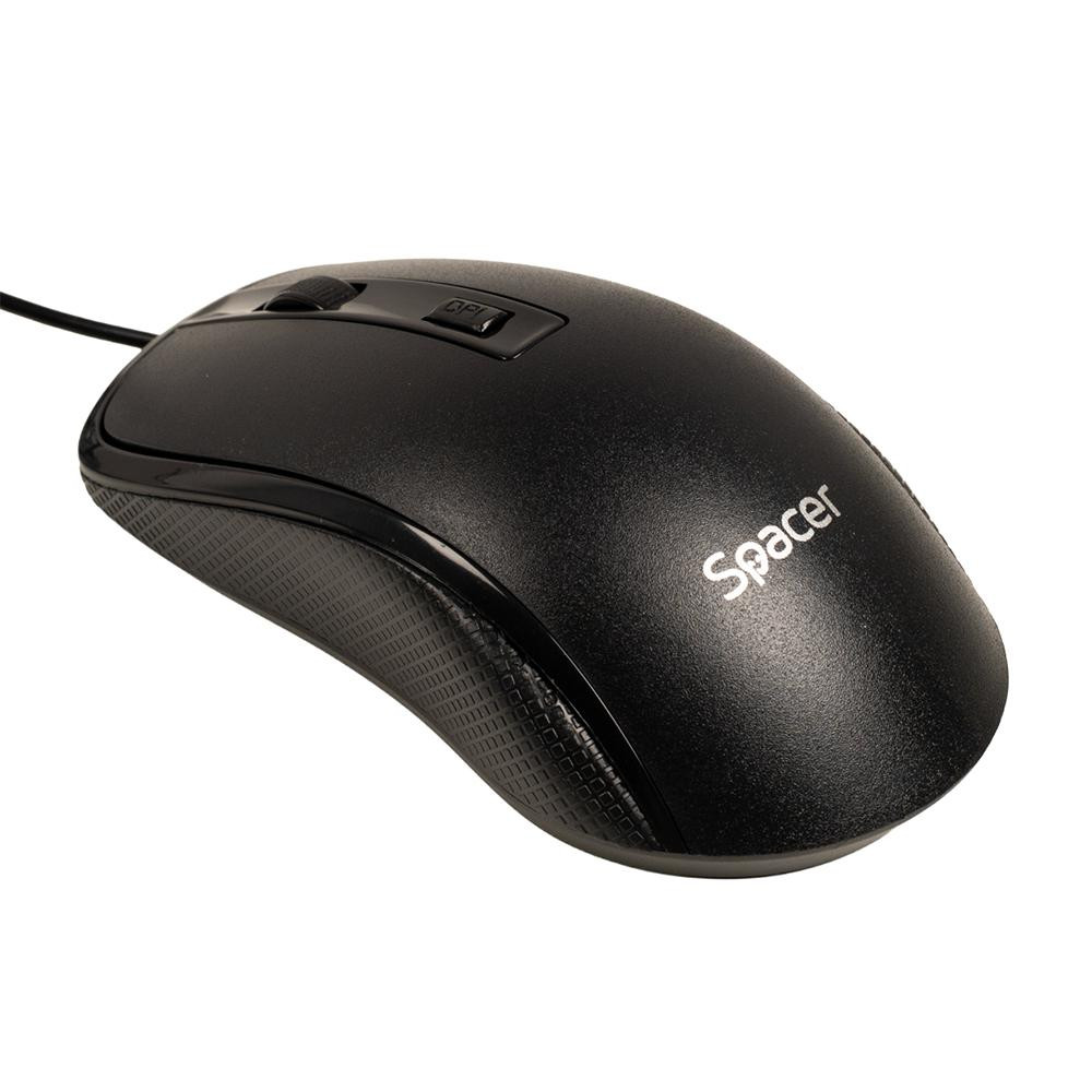 Kit Wired tastatura si mouse SPACER SPOK-WD-02, taste numerice, Negru - imaginea 2