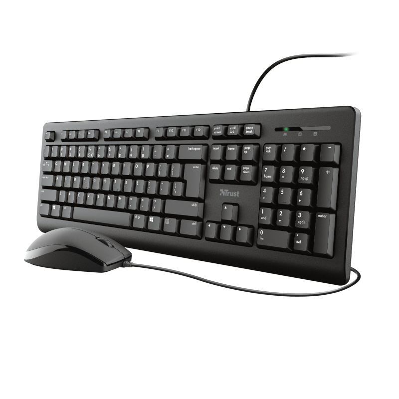 Kit Wired tastatura si mouse Trust Primo, negru - imaginea 3