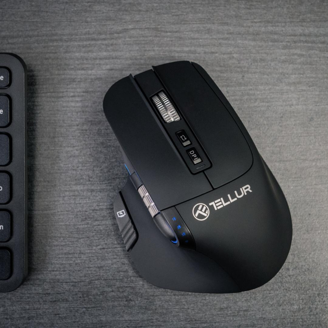 Mouse Gaming Wireless TELLUR Shade, 3200 dpi, Negru - imaginea 6