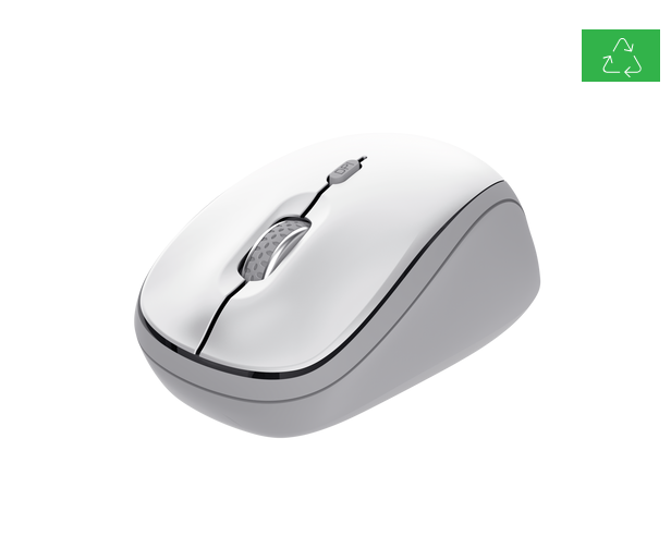 Mouse Wireless Trust Yvi+, 1600 DPI, Alb - imaginea 2