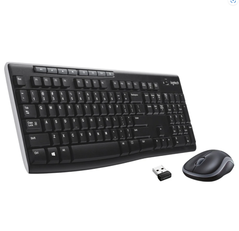 Kit Wireless tastatura si mouse Logitech Mk270, taste numerice, negru - imaginea 1
