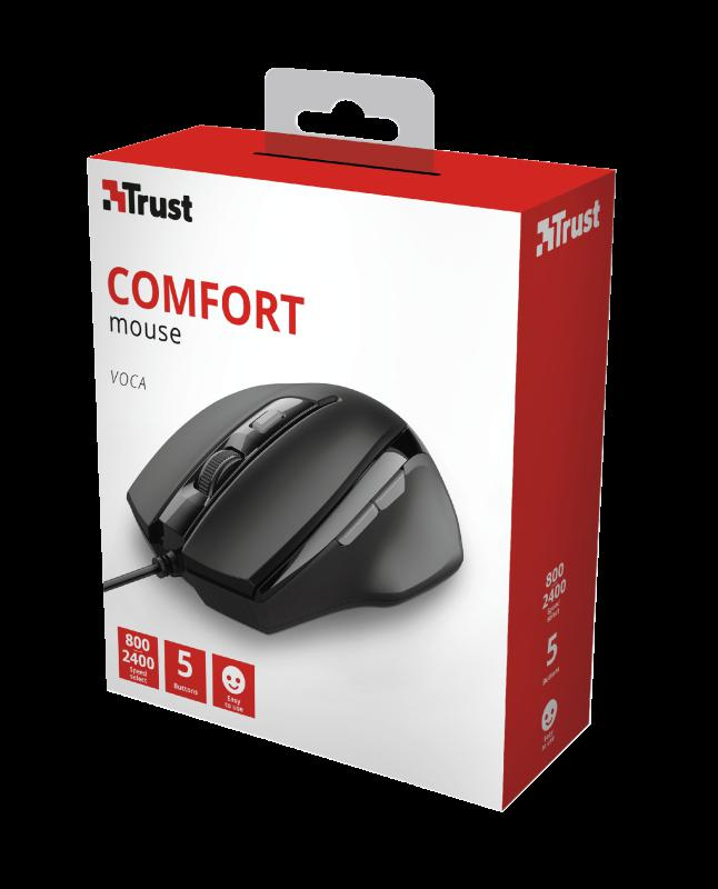 Mouse Trust Voca Comfort Mouse, 2400 dpi, negru - imaginea 7