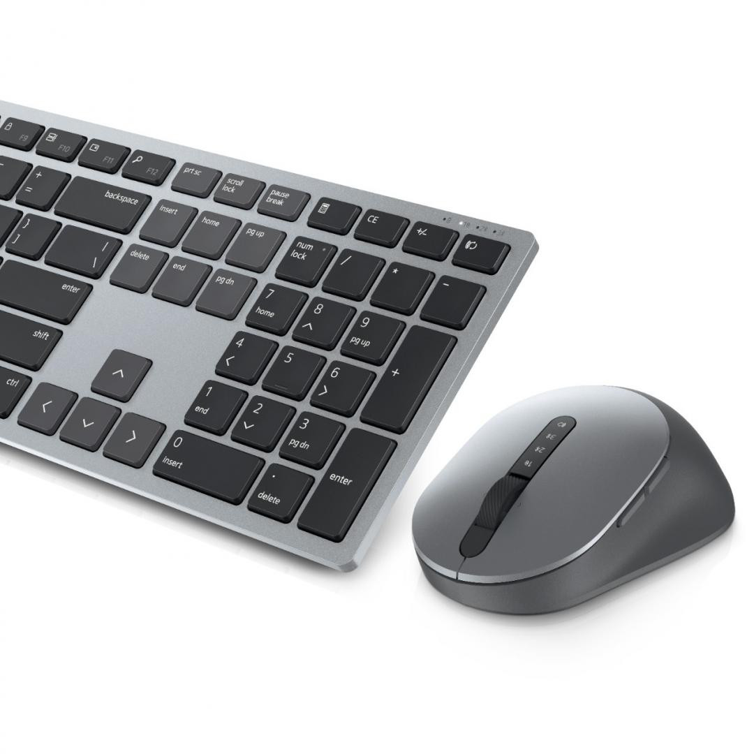 Kit Wireless tastatura si mouse Dell KM7321W, taste numerice, Gri - imaginea 2