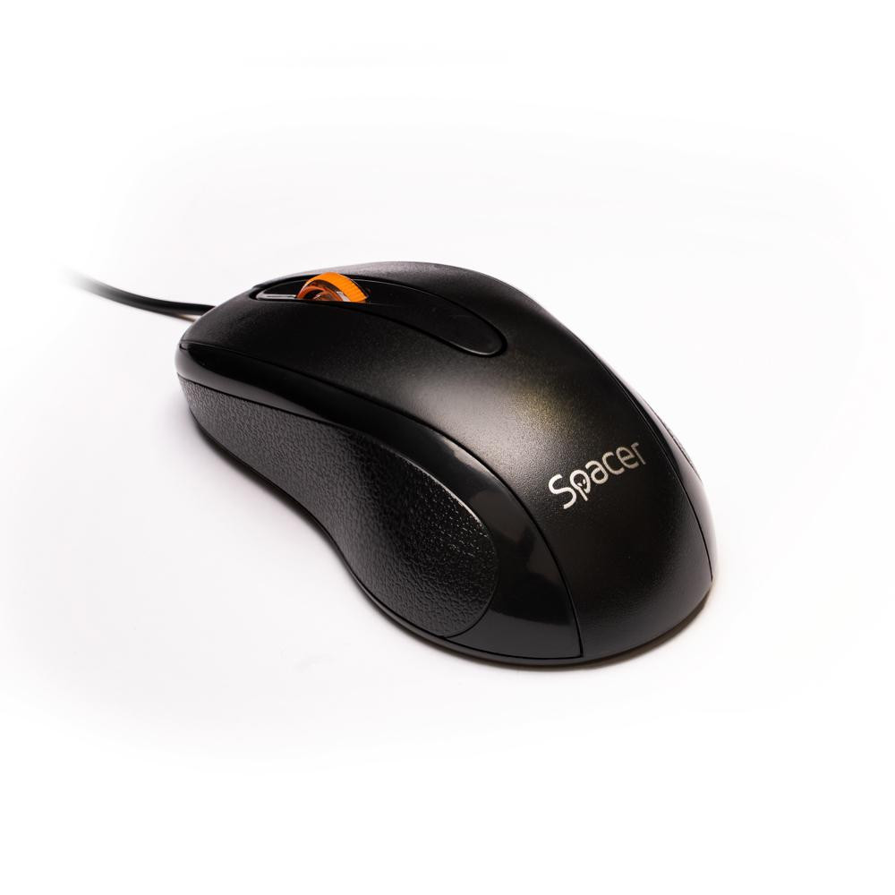 Mouse SPACER SPMO-F01, 1000 dpi, Negru - imaginea 1
