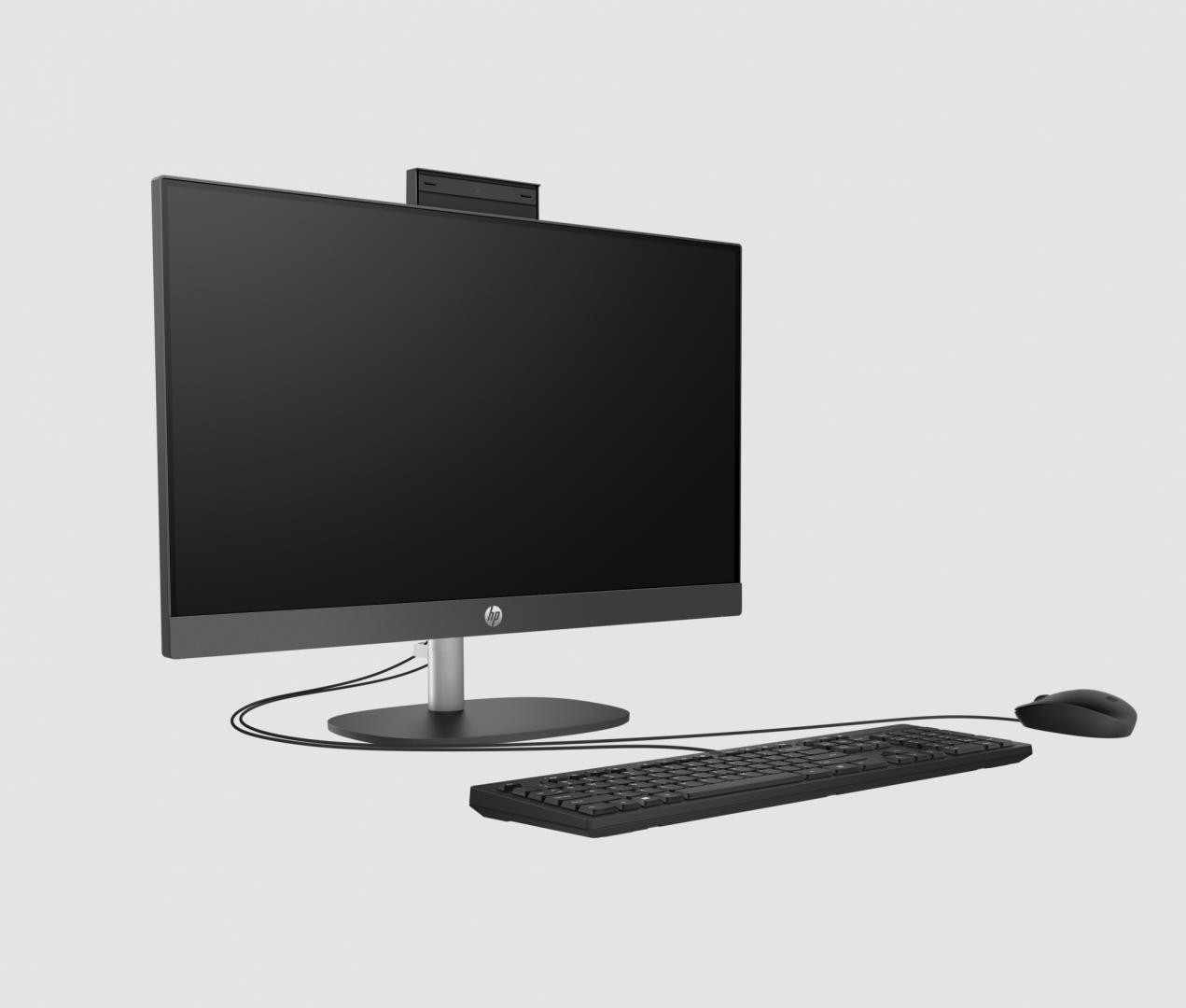 All-in-One Business HP ProOne 240 G10 cu procesor Intel Core Ultra 7 155U pana la 4.8 GHz, 24 inch, FHD, 16 GB, Intel UHD Graphics, FreeDos, Gray, 1 an Garantie - imaginea 3