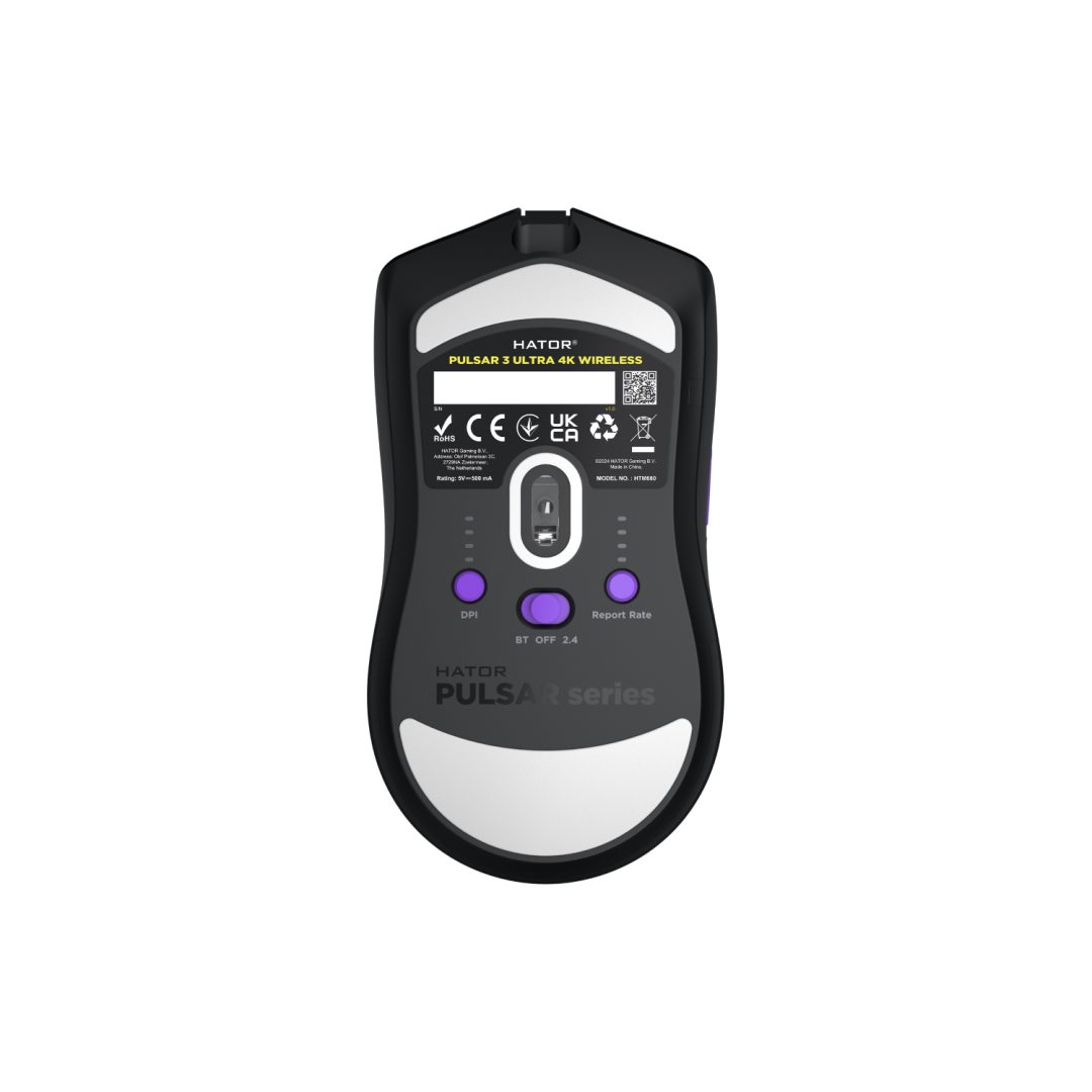 Mouse Gaming Wireless HATOR Pulsar 3 ULTRA 4K Wireless, 30000 DPI, Negru - imaginea 5