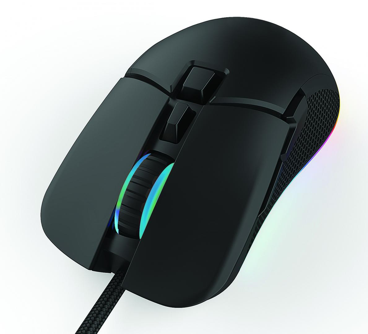 Kit Gaming Serioux Kayel 4 in 1, Tastatura de gaming, 104 taste, 19 taste Anti-ghosting , design slim, iluminare rainbow, structura metalica gri, taste negre + design cu palm rest, cablu USB 1.5M PVC, plug and play; Mouse gaming, senzor Sunplus 199, 800-6400 DPI, switch HUANO, pana la 20 milioane de - imaginea 8