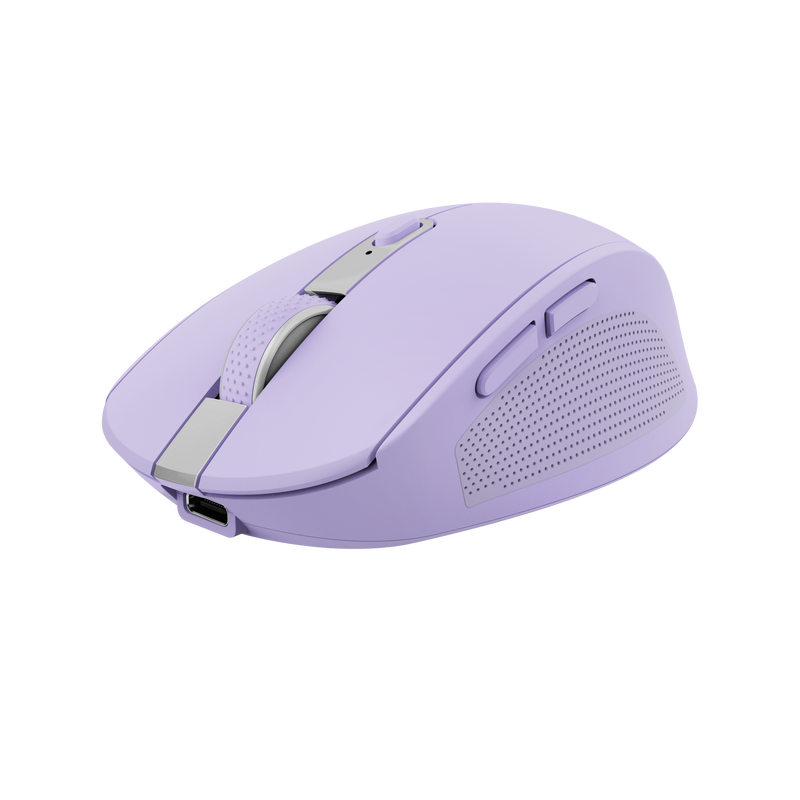 Mouse Wireless TRUST Ozaa, 3200 dpi, Liliac - imaginea 1