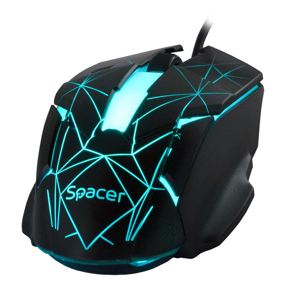 Kit Wired tastatura si mouse SPACER SP-GK-01, taste numerice, Negru - imaginea 4