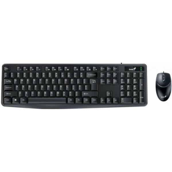 Kit Wired tastatura si mouse Genius KM-170, taste numerice, negru - imaginea 1