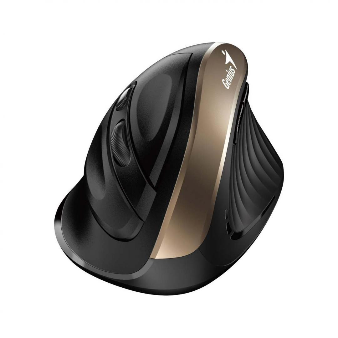 Mouse Wireless Genius Ergo NX-8200S, 1600 dpi, Auriu - imaginea 1