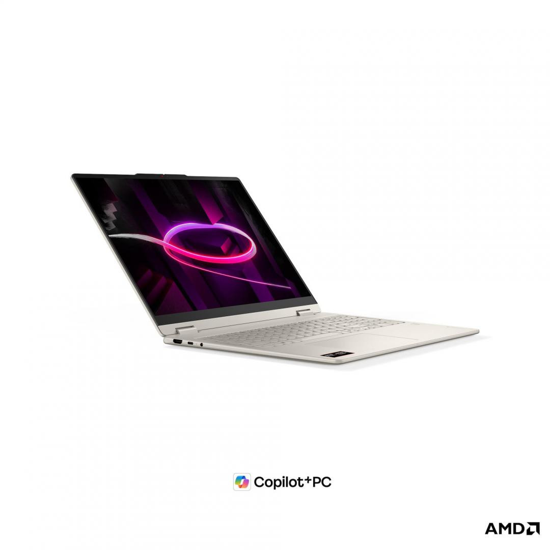 Laptop Consumer Lenovo Yoga 7 2-in-1 16AGP11 Copilot+ PC, cu procesor Ryzen AI 7 445, 16'' OLED, 24 GB LPDDR5x-SDRAM, 1 TB, AMD Radeon 840M, Fara OS, 3 ani Garantie - imaginea 3