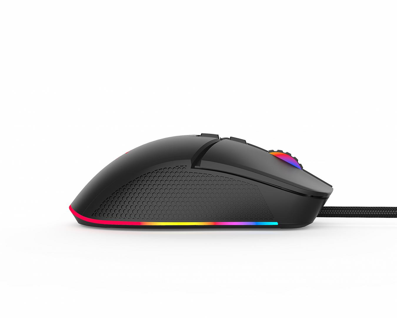 Mouse gaming Serioux Kayel, Senzor Sunplus 199, 800-6400 DPI, switch HUANO, pana la 20 milioane de click-uri, 7 Butoane, 6 moduri de iluminare RGB, cablu USB 1.5M, plug and play, compatibil cu Windows 2000/XP/9X/VISTA/7/8/10 - imaginea 4