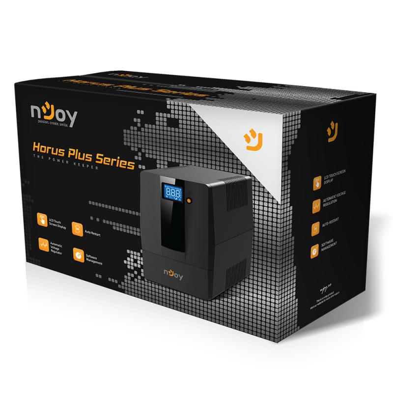UPS nJoy Horus Plus 1000, 600W, LCD, USB, Tower - imaginea 3