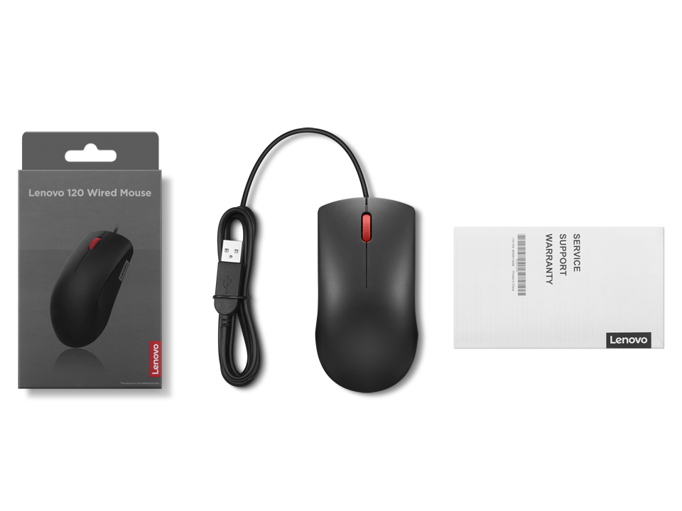 Mouse LENOVO 120, 1600 dpi, Negru - imaginea 7