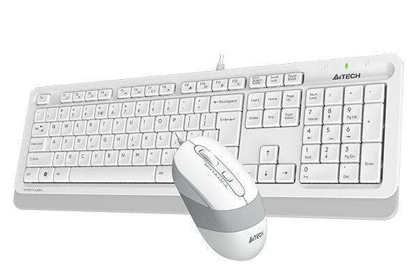 Kit Wired tastatura si mouse A4TECH Fstyler FM10+FK10, Alb - imaginea 3