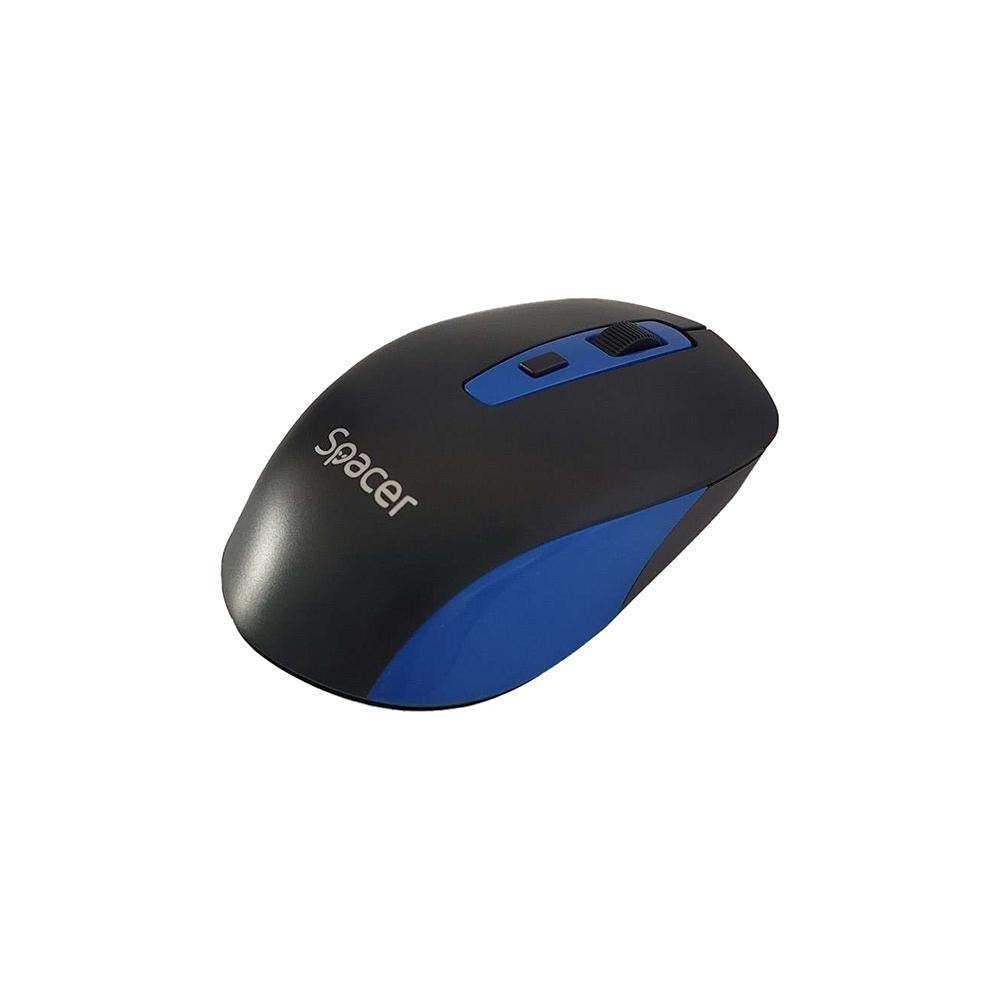 Mouse Wireless SPACER SPMO-WS01-BKBL, 1600 dpi, Multicolor - imaginea 2