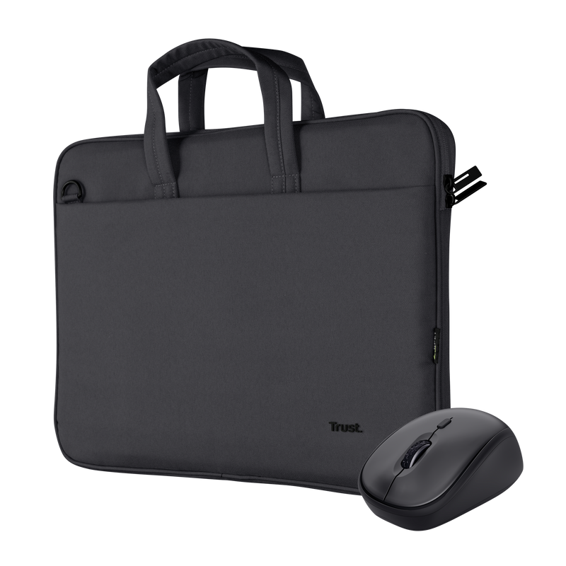 Geanta laptop Trust Bologna, Negru, 2 ani Garantie - imaginea 1