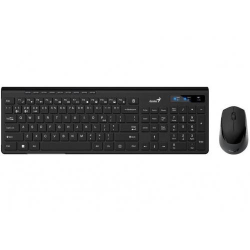 Kit Wireless tastatura si mouse Genius SlimStar 8230, taste numerice, Negru - imaginea 2