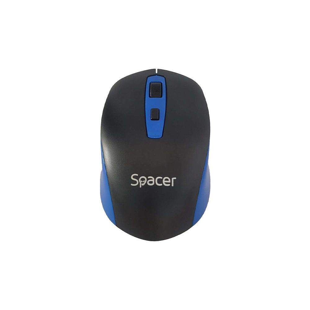 Mouse Wireless SPACER SPMO-WS01-BKBL, 1600 dpi, Multicolor - imaginea 3