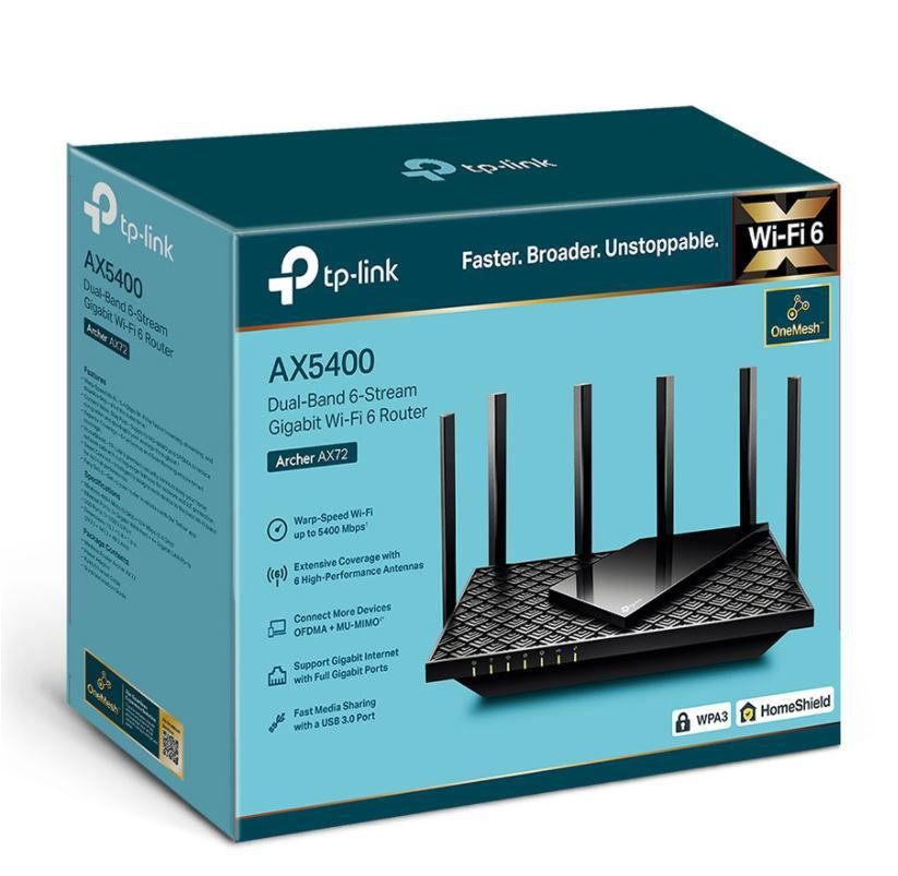 Router wireless TP-LINK Gigabit Archer AX72, AX5400, WiFi 6, Dual-Band - imaginea 3