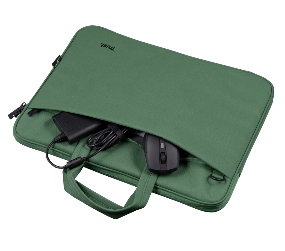 Geanta laptopuri Trust Bologna Eco 16", verde - imaginea 3