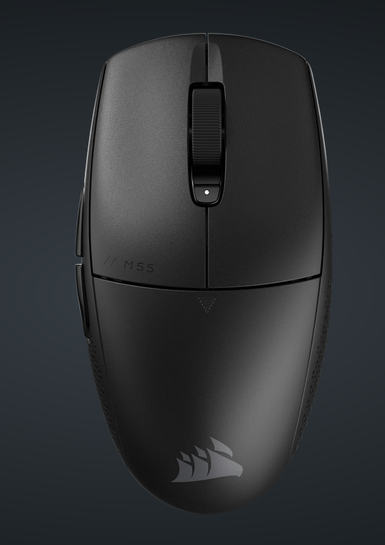 Mouse Gaming Wireless CORSAIR M55, 24000 dpi, Negru - imaginea 1