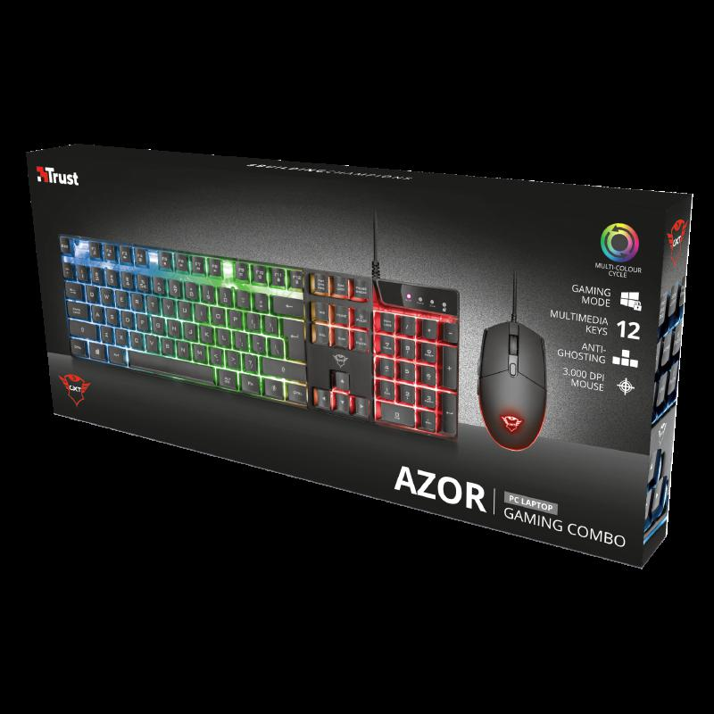 Kit Wired tastatura si mouse Trust GXT 838 Azor, taste numerice, negru - imaginea 8