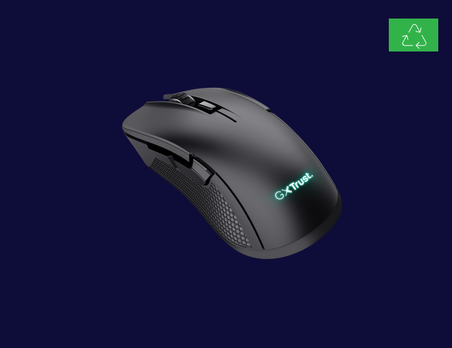 Mouse Gaming Wireless Trust GXT 931 Ybar, 7200 DPI, Negru - imaginea 1