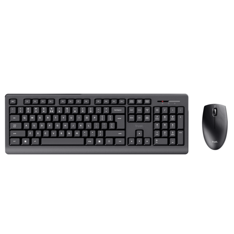 Kit Wireless tastatura si mouse TRUST Primo, taste numerice, Negru - imaginea 3
