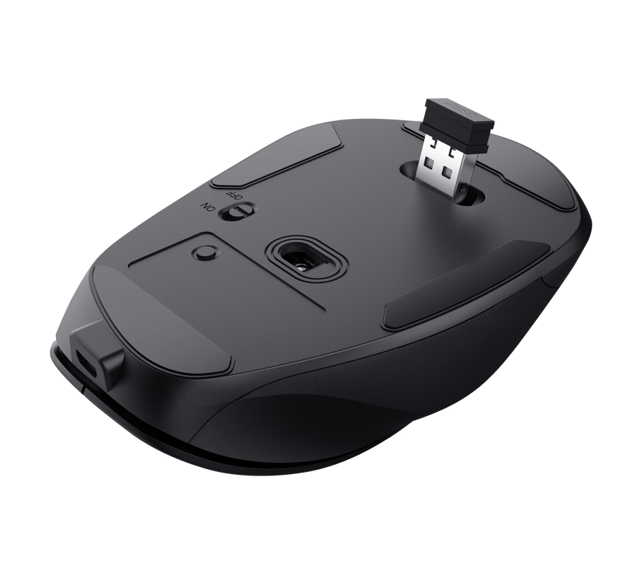 Mouse Wireless TRUST Fyda, 2400 dpi, Negru - imaginea 3