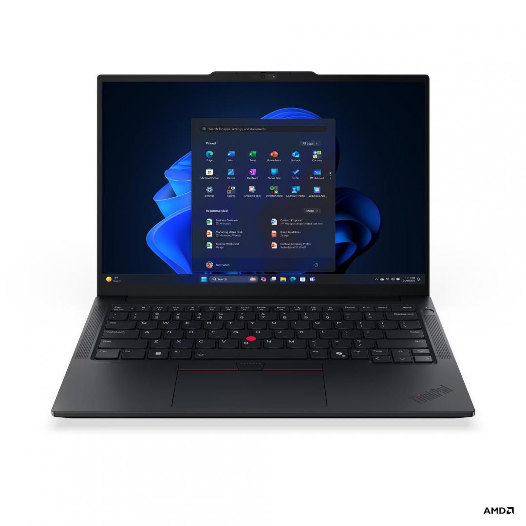 Laptop Business Lenovo ThinkPad E14 Gen 7, cu procesor AMD Ryzen 7 250, 14'' IPS, 16 GB DDR5, 512 GB, AMD Radeon 780M, Windows 11 Pro, 3 ani Garantie - imaginea 3