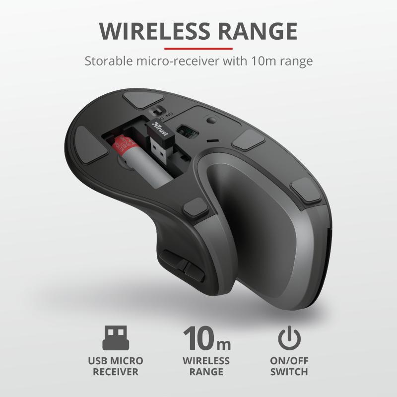 Mouse Wireless Trust Verro, 1600 dpi, Multicolor - imaginea 5