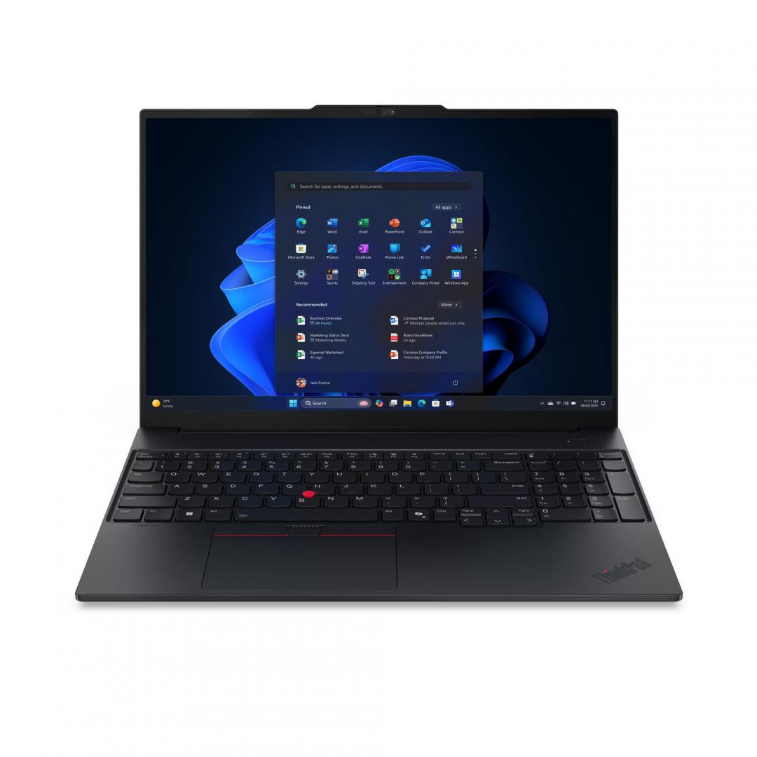 Laptop Business Lenovo ThinkPad E16 Gen 3, cu procesor AMD Ryzen1 7 250, 16'' IPS, 16 GB DDR5, 512 GB SSD, AMD Radeon1 780M, Fara OS, 3 ani Garantie - imaginea 3